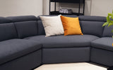 Round corner sectional | Fabric | Angelica Modern Motion Reclining Sectional | Mofit Home Furniture