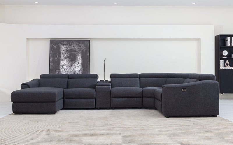 Violetta 6pc Modern Motion Reclining Sectional