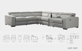 La Cina 6pcs Modern Motion Reclining Sectional Sofa