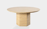 Opal Travertine Round Dining Table