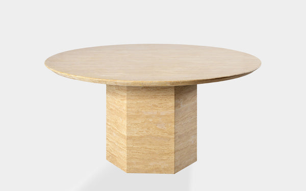 Opal Travertine Round Dining Table