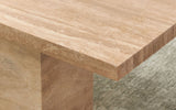 Carrara Travertine Rectangle Dining Table