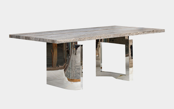 Daisy Travertine Rectangle Dining Table