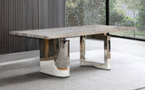 Daisy Travertine Rectangle Dining Table