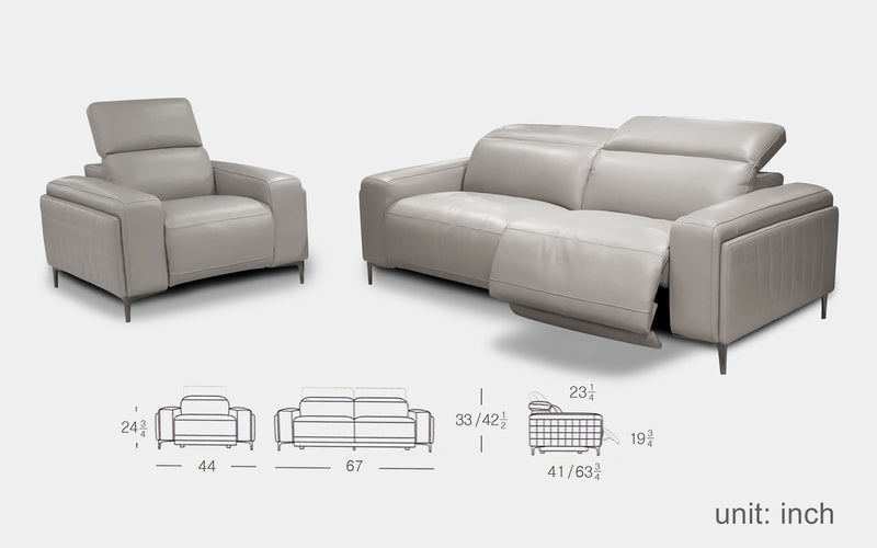 Lavandula 2pc Modern Motion Reclining Sofa Set