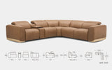 Prunus 6PC Modern Motion Reclining Sectional