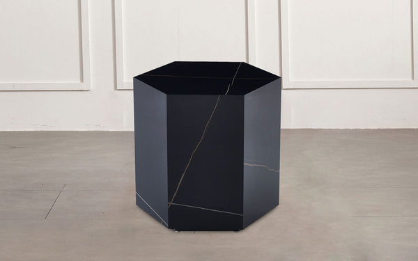 Belladonna Hexagonal Sintered Stone Side Table