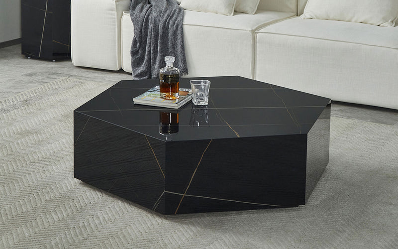 Caspian Sintered Stone Hexagon Coffee Table