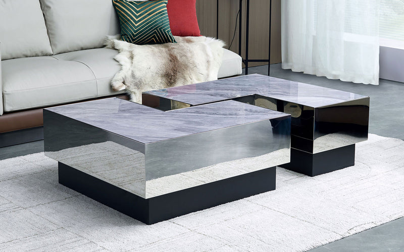 Aurelia Sintered Stone Rectangle Coffee Table