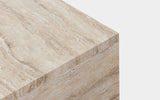 Zinnia Travertine Square Side Table