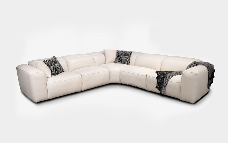 Rosabella Modern Leather Reclining Sectional