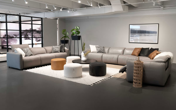 Grey sectional with reclining