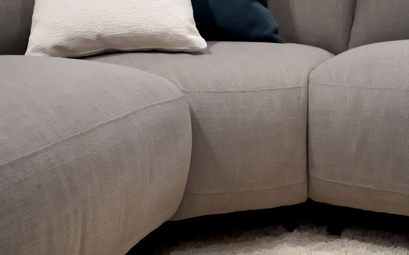 Extra thick saddle | Fabric | Lavandula Modern Motion Reclining Sectional | Mofit Home Furniture