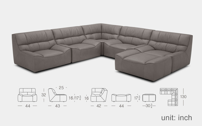 Anemone Modern Motion Sectional Sofa