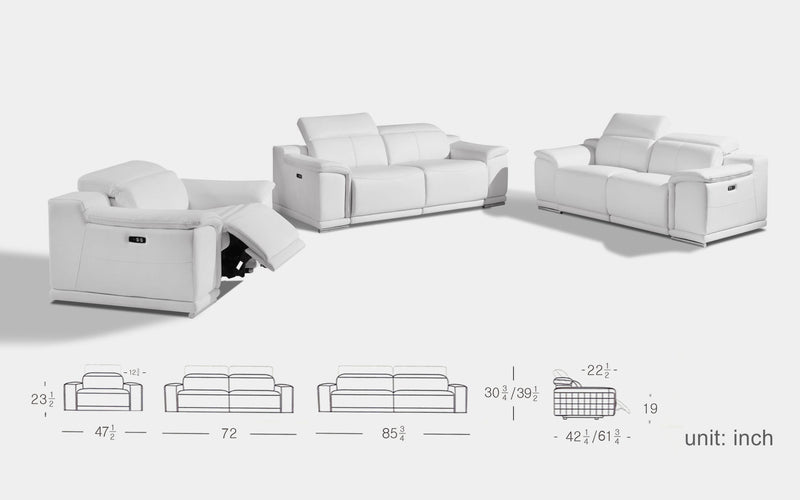 Morning Glory Modern Motion Reclining Sofa Set